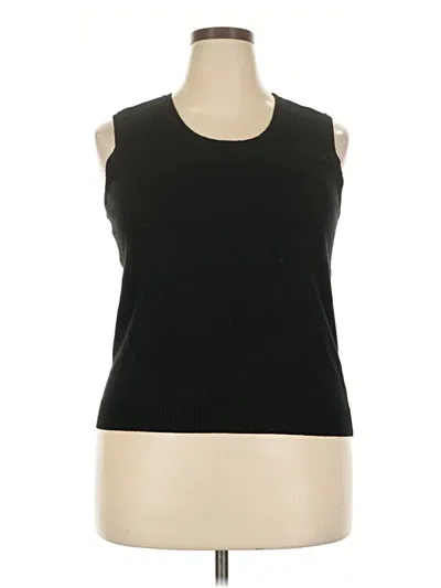 Pre-owned Liz Claiborne Sleeveless T-shirt In Black