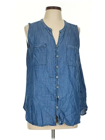 Pre-owned Liz Claiborne Sleeveless T-shirt In Blue