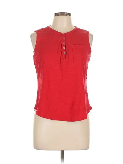 Pre-owned Liz Claiborne Sleeveless T-shirt In Red