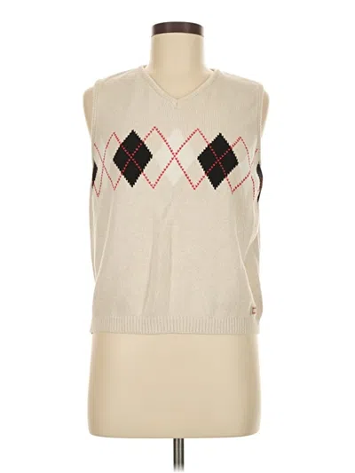 Pre-owned Liz Claiborne Sleeveless T-shirt In White