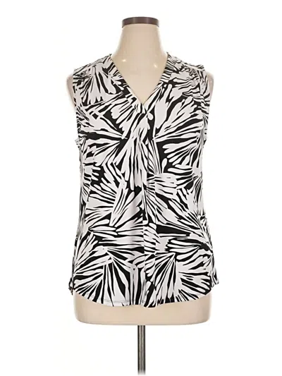 Pre-owned Liz Claiborne Sleeveless T-shirt In White