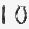Liz Claiborne Small Thin Womens 22mm Hypoallergenic Hoop Earrings In Gray