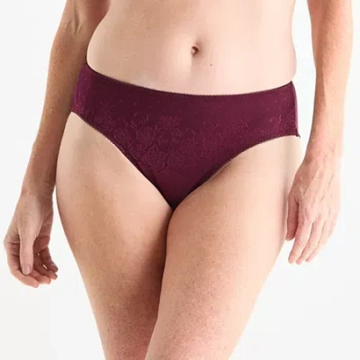 Liz Claiborne Smoothing Womens High Cut Panty 359402 In Red