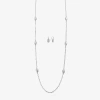 Liz Claiborne Station Necklace & Drop Earring Womens 2-pc. Jewelry Set In Metallic