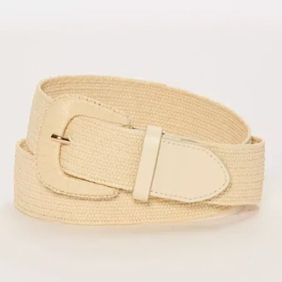 Liz Claiborne Straw Buckle Womens Belt In Neutral