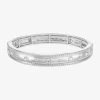 Liz Claiborne Stretch Womens Glass Bangle Bracelet In Metallic