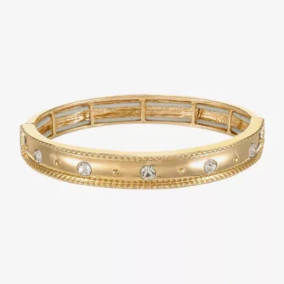 Liz Claiborne Stretch Womens Glass Bangle Bracelet In Yellow