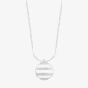 Liz Claiborne Striped Enamel Womens 34 Inch Pendant Necklace In Metallic