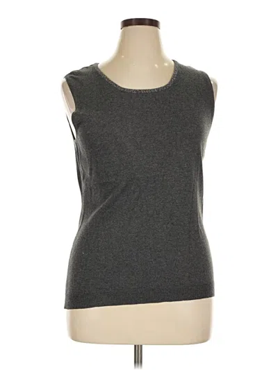 Pre-owned Liz Claiborne Sweater Vest In Gray