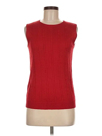 Pre-owned Liz Claiborne Sweater Vest In Red