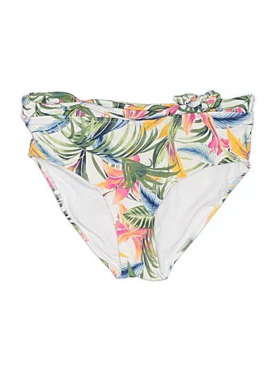Pre-owned Liz Claiborne Swimsuit Bottoms In White