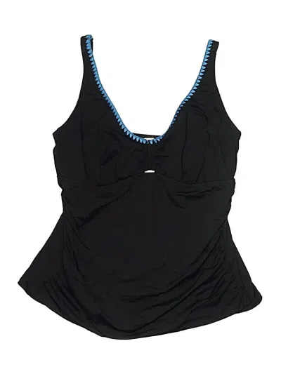Pre-owned Liz Claiborne Swimsuit Top Black Swimwear