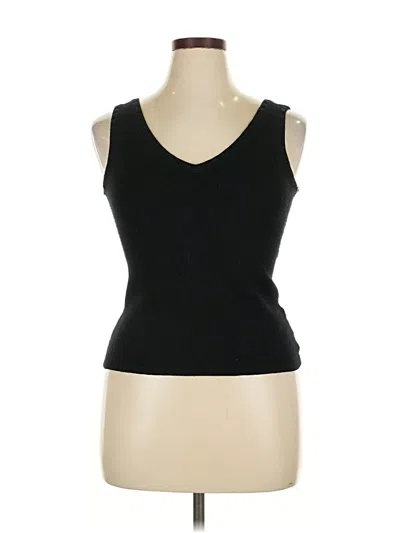 Pre-owned Liz Claiborne Tank Top Black Strapless Neckline Tops