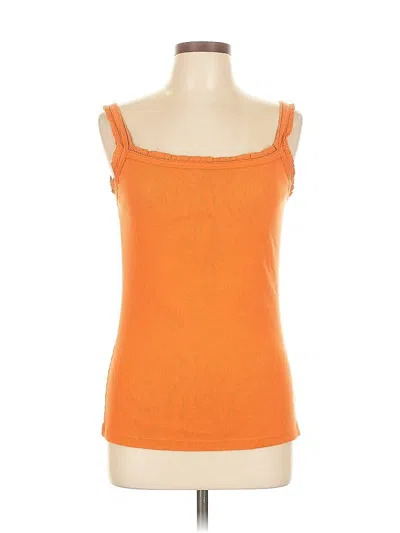 Pre-owned Liz Claiborne Tank Top Orange Sweetheart Neckline Tops