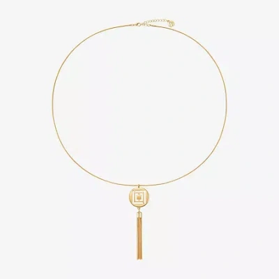 Liz Claiborne Tassel Womens 30 Inch Strand Necklace In Gold