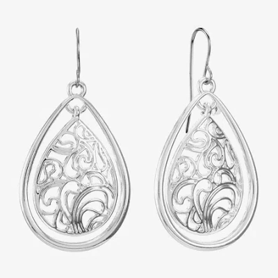 Liz Claiborne Teardrop Drop Earrings In Metallic
