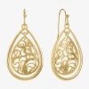 Liz Claiborne Teardrop Drop Earrings In Gold