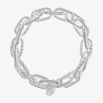 Liz Claiborne Textured Link Womens Stretch Bracelet In Metallic