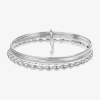Liz Claiborne Textured Womens 3-pc. Bracelet Set In Silver