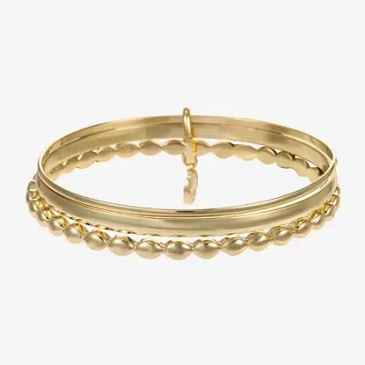 Liz Claiborne Textured Womens 3-pc. Bracelet Set In Yellow