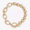 Liz Claiborne Toggle Womens Link Bracelet In Gold