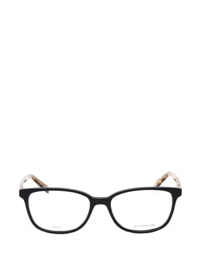 Liz Claiborne Tortoiseshell-effect Rectangle-frame Glasses In Black