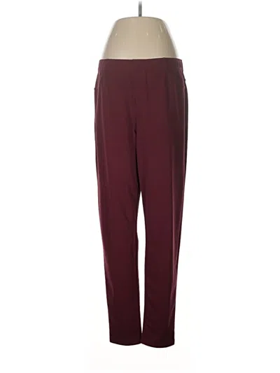 Pre-owned Liz Claiborne Track Pants In Burgundy