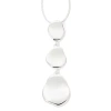 Liz Claiborne Triple Drop Silver-tone Pendant Necklace In White
