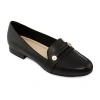 Liz Claiborne Trish Womens Round Closed Toe Loafers In Black