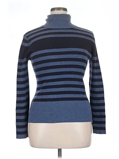 Pre-owned Liz Claiborne Turtleneck Sweater In Blue