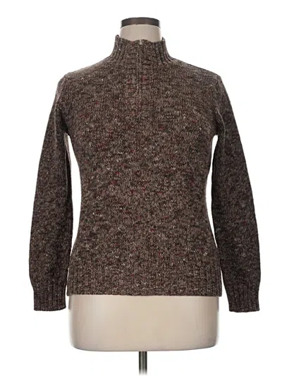 Pre-owned Liz Claiborne Turtleneck Sweater In Brown