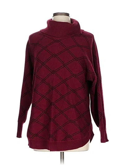 Pre-owned Liz Claiborne Turtleneck Sweater In Burgundy