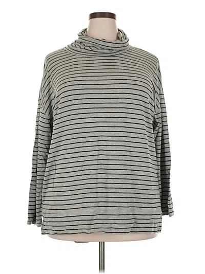 Pre-owned Liz Claiborne Turtleneck Sweater In Gray