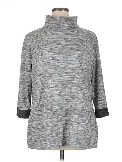 Pre-owned Liz Claiborne Turtleneck Sweater In Gray
