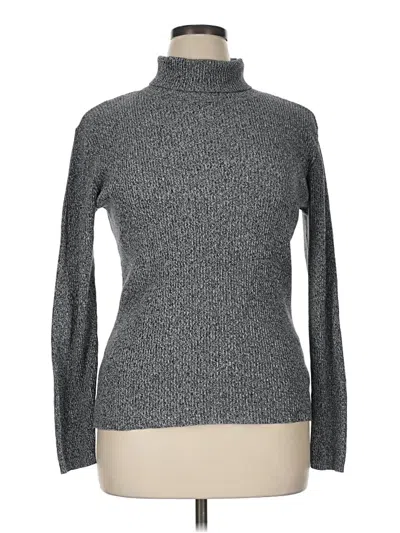 Pre-owned Liz Claiborne Turtleneck Sweater In Gray