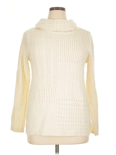 Pre-owned Liz Claiborne Turtleneck Sweater In Ivory