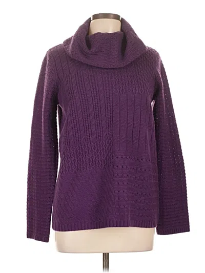 Pre-owned Liz Claiborne Turtleneck Sweater In Purple