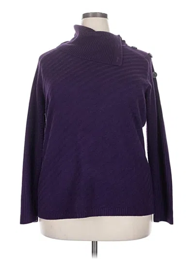 Pre-owned Liz Claiborne Turtleneck Sweater In Purple