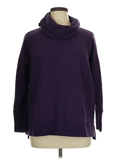 Pre-owned Liz Claiborne Turtleneck Sweater In Purple