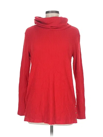 Pre-owned Liz Claiborne Turtleneck Sweater In Red