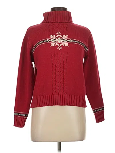 Pre-owned Liz Claiborne Turtleneck Sweater In Red