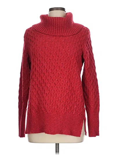 Pre-owned Liz Claiborne Turtleneck Sweater In Red