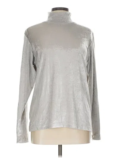 Pre-owned Liz Claiborne Turtleneck Sweater In Silver