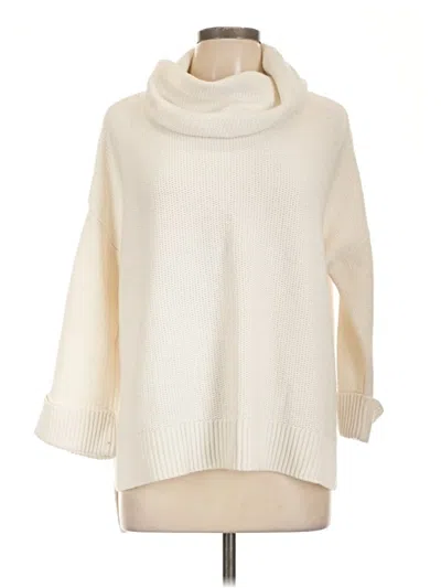 Pre-owned Liz Claiborne Turtleneck Sweater In White