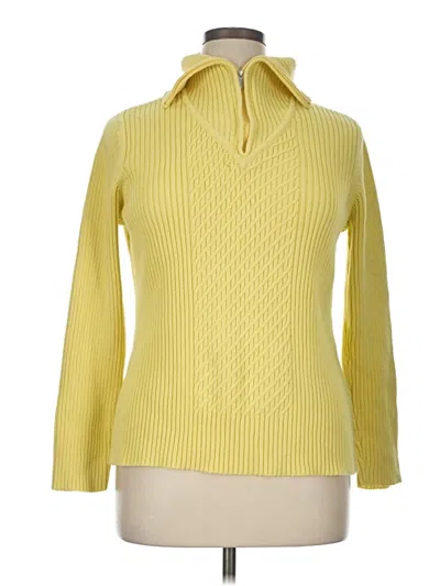 Pre-owned Liz Claiborne Turtleneck Sweater In Yellow