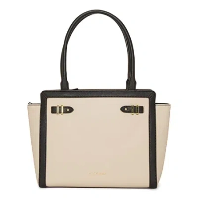 Liz Claiborne Tuxedo Tote Bag In Black