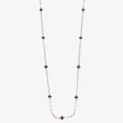 Liz Claiborne Two Tone Beaded Womens 36 Inch Strand Necklace In Gold