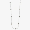 Liz Claiborne Two Tone Beaded Womens 36 Inch Strand Necklace In Metallic