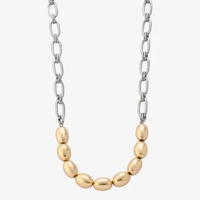 Liz Claiborne Two Tone Womens 17 Inch Collar Necklace In Gold