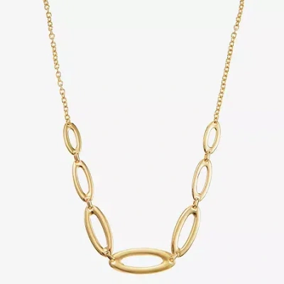 Liz Claiborne Two Tone Womens 17 Inch Collar Necklace In Gold
